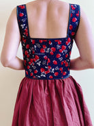 Strawberry Corset Bodice Stays - Dark Blue | VintageMist