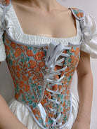Botanical_Floral_Tapestry_Corset_Top_Brown_VintageMist