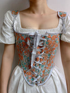 Botanical_Floral_Tapestry_Corset_Top_Brown_VintageMist