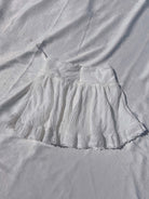 Coquette White Chiffon Lace Ruffle Mini Skirt | VintageMist