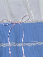 Coquette Dollette Lace Tube Top Blue: Cute Summer Outfit | VintageMist