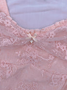 Coquette Floral Embroidery Lace Tank Top - Pink | VintageMist