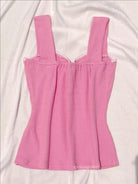 Coquette Ribbed Cami Top in Pink: Cute Summer Outfits | VintageMist