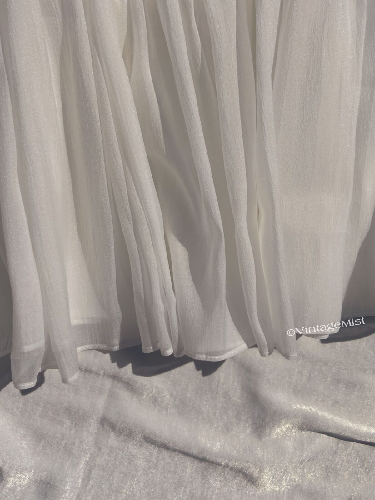 Coquette Core Pleated Maxi Skirt With Bow - White VintageMist