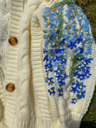 Cottagecore Floral Embroidery Cardigan - Ivory | VintageMist