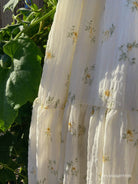 Floral Pleated Elastic Waist Skirt - Cream | VintageMist