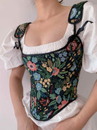 Floral_Botanical_Corset_Top_Black_VintageMist