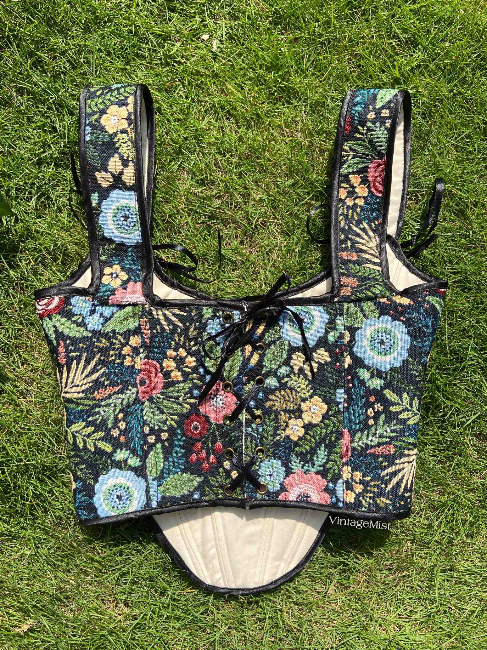 Floral_Botanical_Corset_Top_Black_VintageMist