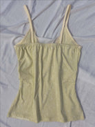 Girly V-neck Lace Cami Top in Green: Cute Summer Outfits | VintageMist