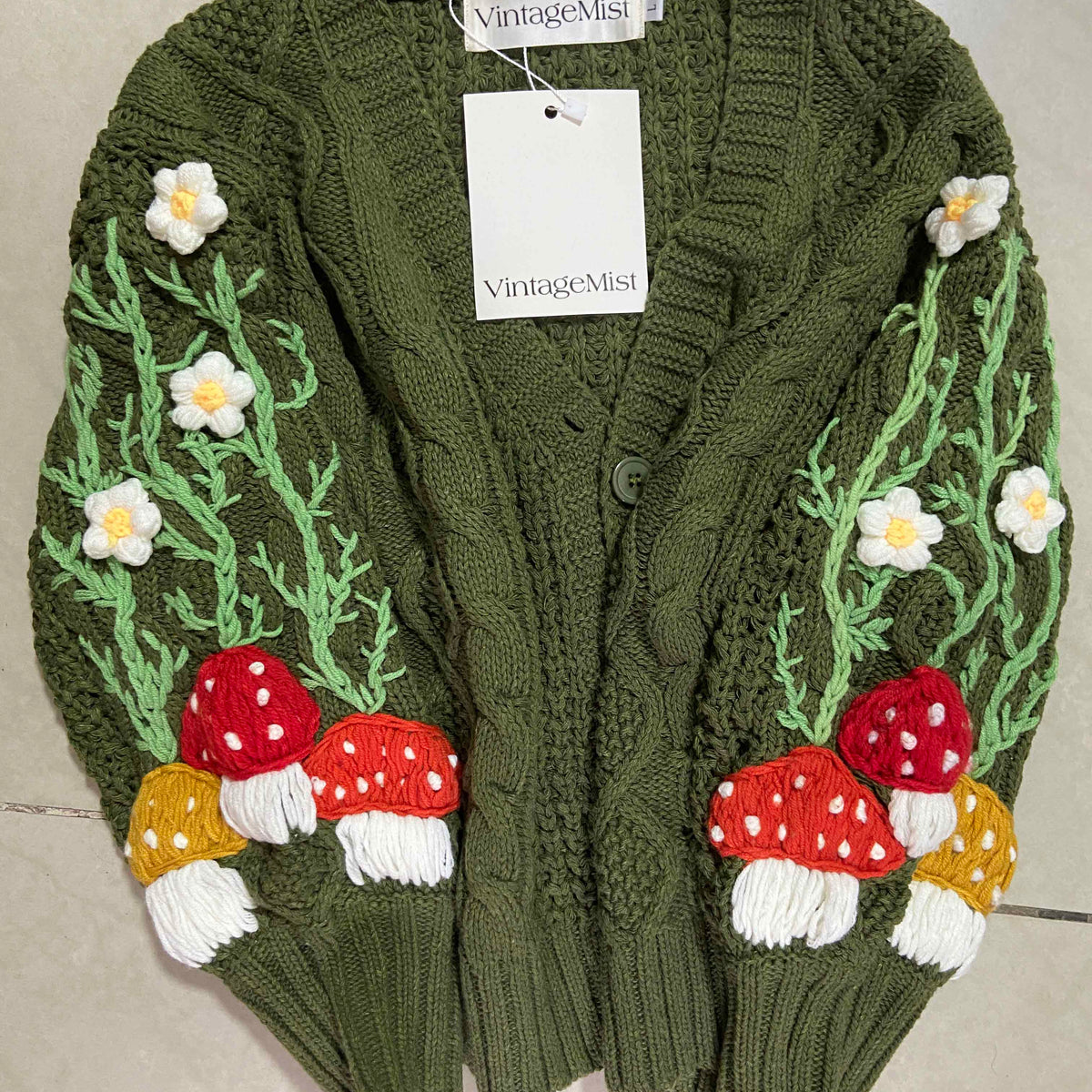 Day Of The Dead Flower Heart Sugar Skull Embroidery Black Sweater Cardigan