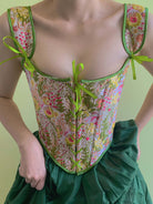 Spring Floral Blooming Countess Medieval Corset - Ivory | VintageMist