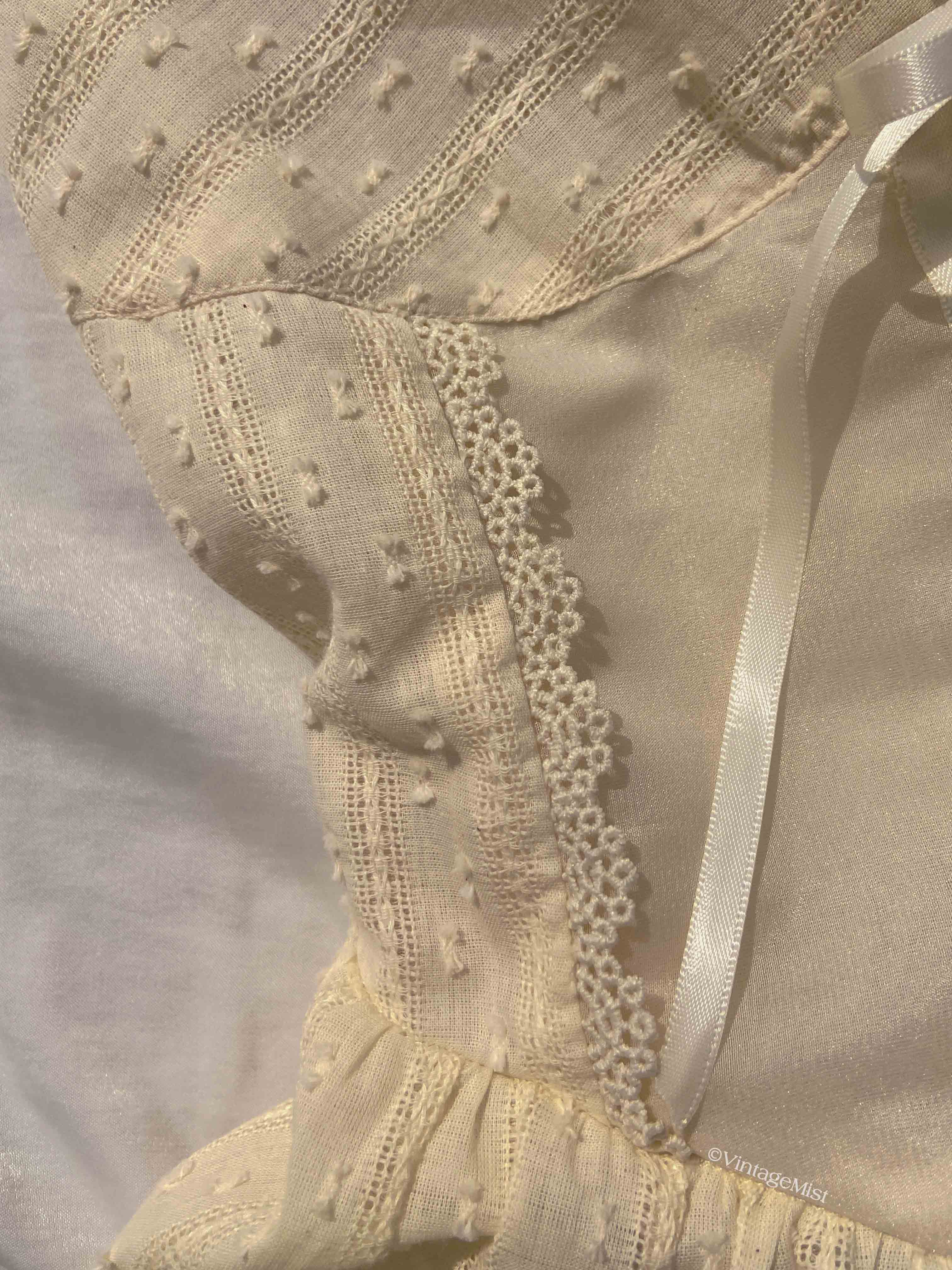 Vintage Lace Strap Dress - Beige | VintageMist