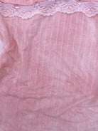 Tie Dye Lace Block Jersey Knit  Tank Top - Pink | VintageMist