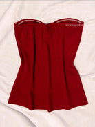 Women's Tube Top Coquette Aesthetics in Red | VintageMist