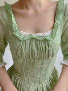 Cottage-core Corset Vibes Dress - Green | VintageMist