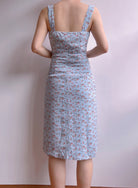 Ditsy Floral Button Detail Corset Dress Midi Dress | VintageMist