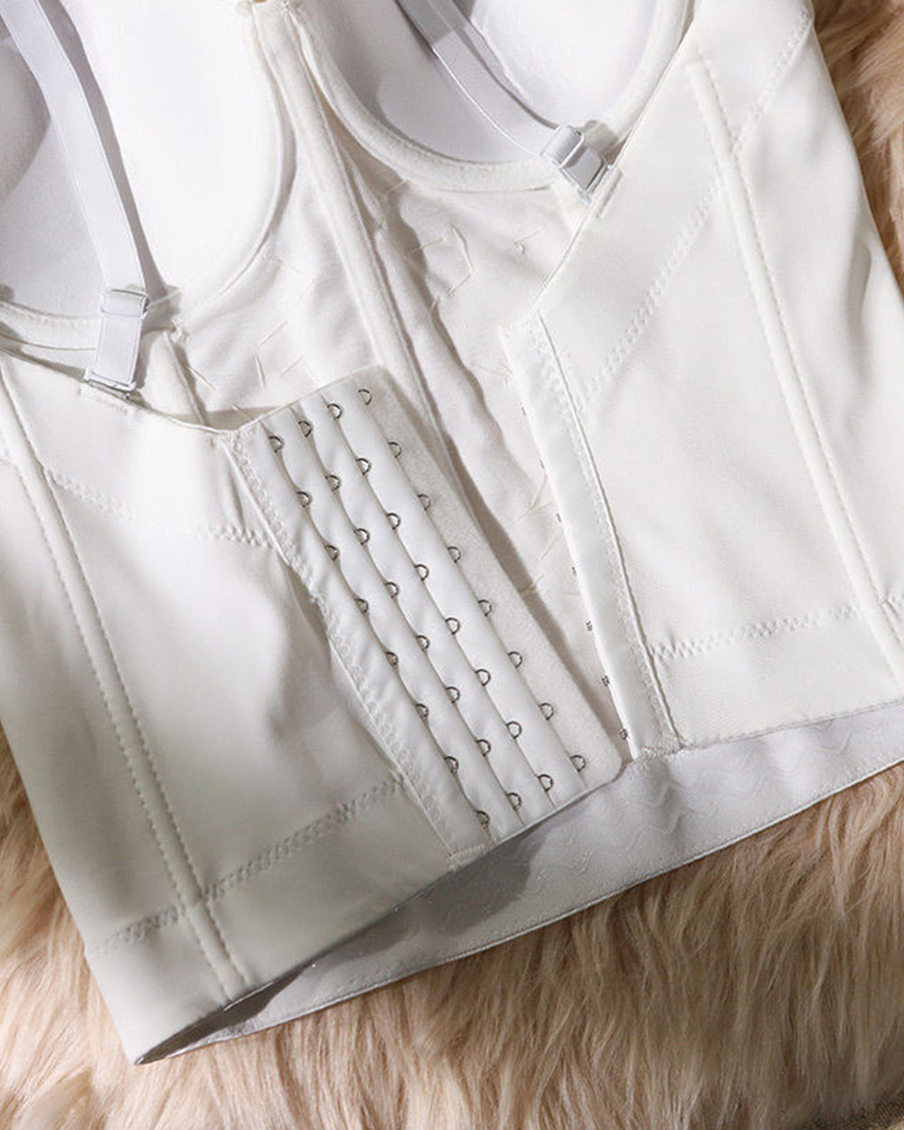 Floral Embroidered Corset Top - White | VintageMist