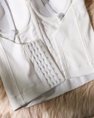 Floral Embroidered Corset Top - White | VintageMist