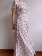 Lavender Field Off-shoulder Lace Dress - Purple | VintageMist