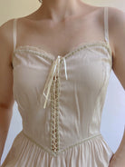 Runaway with Me Tea Dress Cottage Core Dress - Ivory | VintageMist