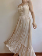 Runaway with Me Tea Dress Cottage Core Dress - Ivory | VintageMist