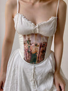 Renaissance Oil Painting Corset - White | VintageMist