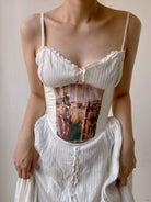 Renaissance Oil Painting Corset - White | VintageMist
