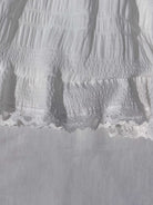 Coquette White Chiffon Lace Ruffle Mini Skirt | VintageMist