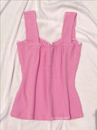 Coquette Ribbed Cami Top in Pink: Cute Summer Outfits | VintageMist