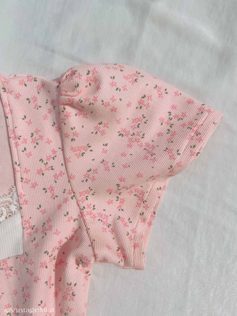 Coquette Style Lace Floral Top