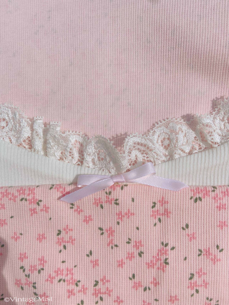 Coquette Style Lace Floral Top