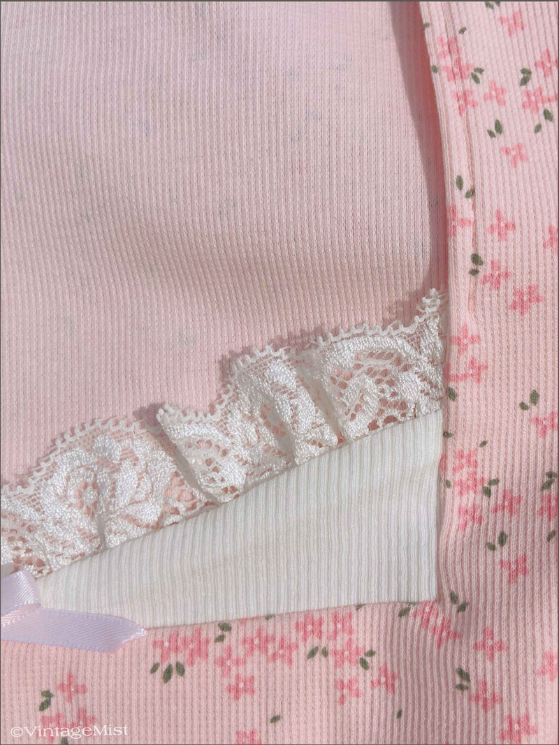 Coquette Style Lace Floral Top