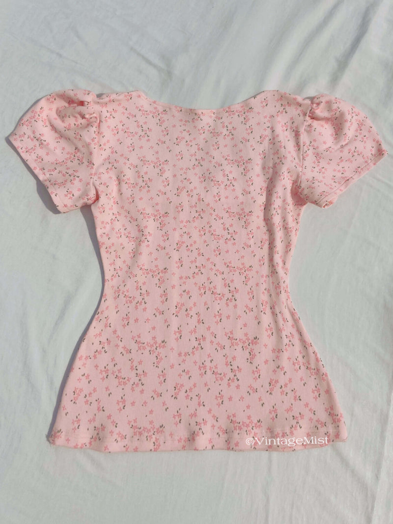 Coquette Style Lace Floral Top