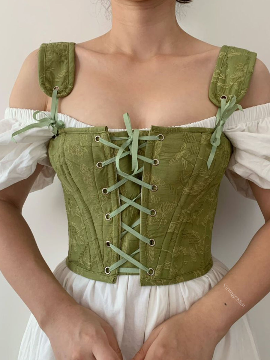 Lace Up Floral Print Corset – VintageMist