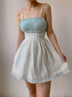 Gradient Color Pleated Camisole Dress - Gradient | VintageMist
