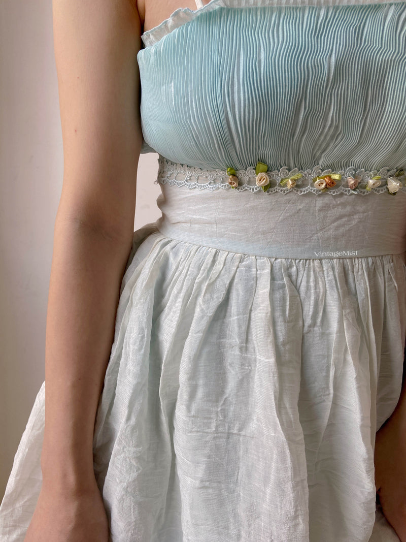 Gradient Color Pleated Camisole Dress - Gradient | VintageMist