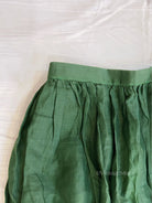 Green Linen Midi Skirt With Pockets VintageMist