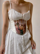 Renaissance Oil Painting Corset - White | VintageMist