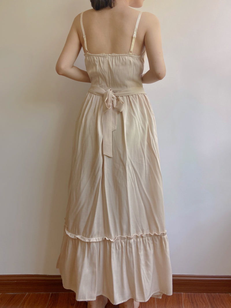 Runaway with Me Tea Dress Cottage Core Dress - Ivory | VintageMist
