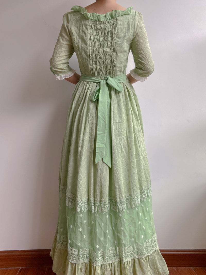 Cottage-core Corset Vibes Dress - Green | VintageMist