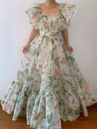 Floral Botanical Fairy Corset Top Maxi Skirt Set - Ivory | VintageMist