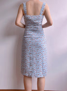 Ditsy Floral Button Detail Corset Dress Midi Dress | VintageMist