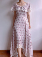 Lavender Field Off-shoulder Lace Dress - Purple | VintageMist